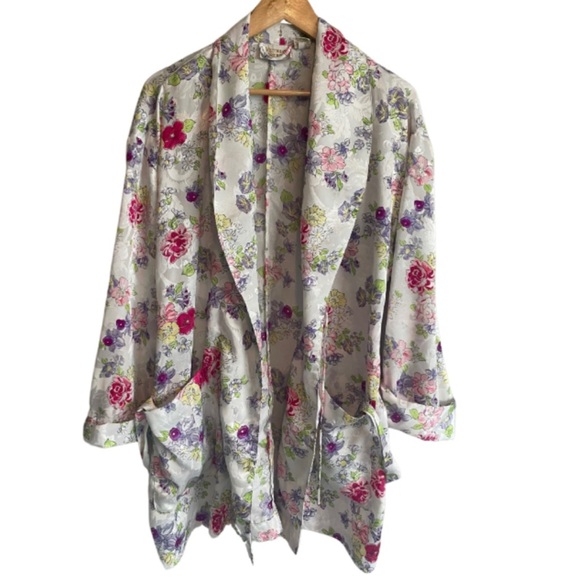 Vintage Victoria’s Secret Gold Label Floral Robe Size Small - Picture 2 of 7